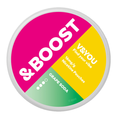 Nicotine pouches v&you &BOOST Grape Soda Strong 10 mg