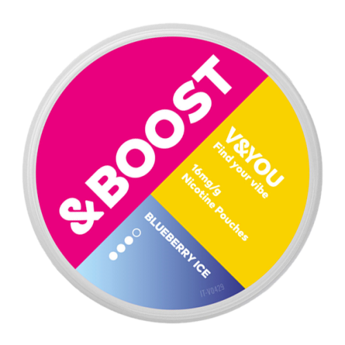 Nicotine pouches v&you &BOOST Blueberry Ice Strong 10 mg