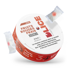 nicotine pouches D'LICE fruits rouges frais medium 8 mg