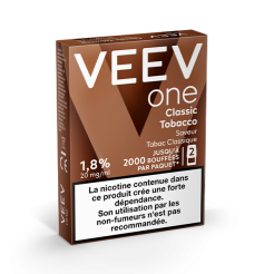 Pods VEEV ONE Classic Tobacco 2 recharges 9 mg