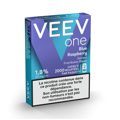 Pods VEEV ONE Framboise bleue 2 recharges 9 mg