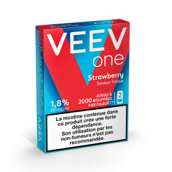 Pods VEEV ONE Fraise 2 recharges 9 mg