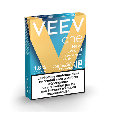 Pods VEEV ONE Melon Noix de coco 2 recharges 20 mg/mL