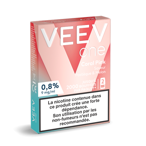 Pods VEEV ONE Pastèque Melon 2 recharges 9 mg/mL