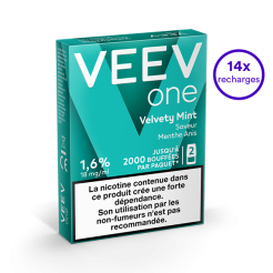 Pack VEEV ONE Anis Menthe 14 recharges 18 mg/mL
