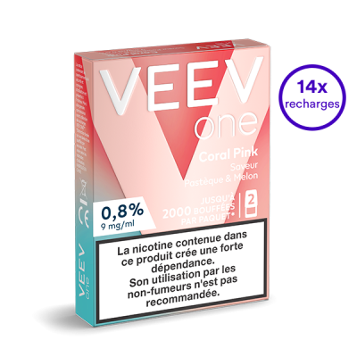Pack VEEV ONE Pastèque Melon 14 recharges 9 mg/mL