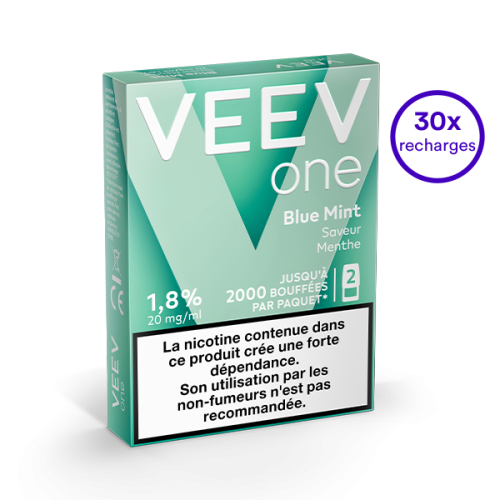 Pack VEEV ONE Menthe fraîche 30 recharges 20 mg/mL