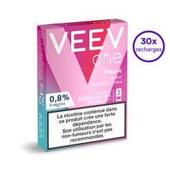 Pack VEEV ONE Myrtille Fraise 30 recharges 9 mg/mL