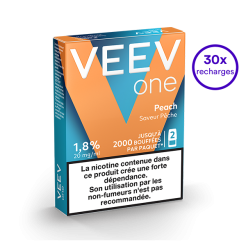 Pack VEEV ONE Pêche 30 recharges 20 mg/mL