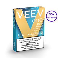 Pack VEEV ONE Melon Noix de coco 30 recharges 20 mg/mL