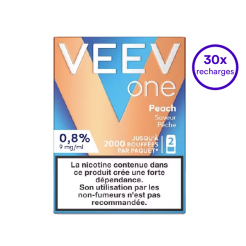 Pack VEEV ONE Pêche 30 recharges 9 mg/mL