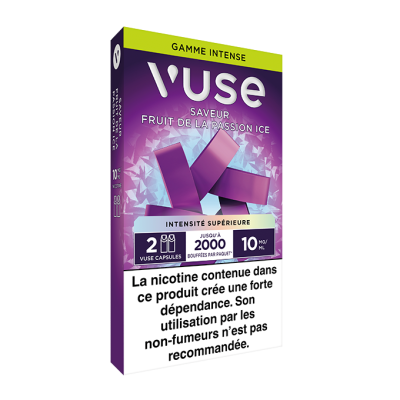 Pods VUSE Fruit de la passion Ice 2 recharges 10 mg/mL