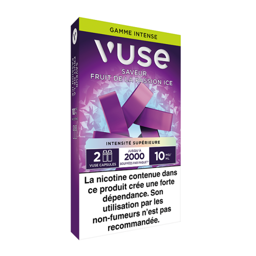 Pods VUSE Fruit de la passion Ice 2 recharges 10 mg/mL