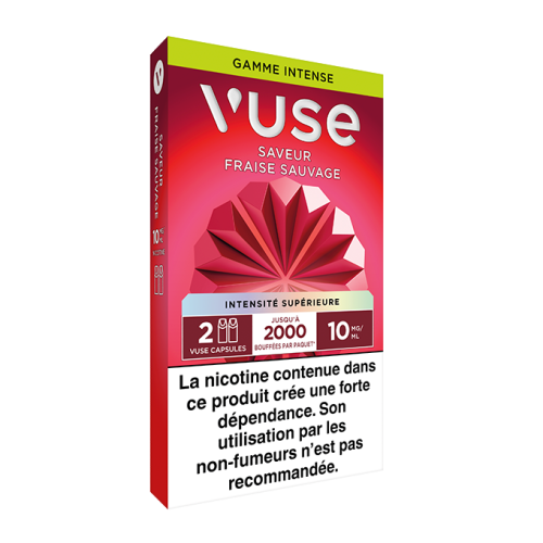 Pods VUSE Fraise Sauvage 2 recharges 6, 10 mg/mL