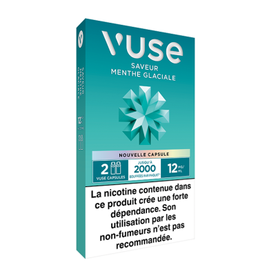 Pods VUSE Menthe Glaciale 2 recharges 6, 12, 18 mg/mL