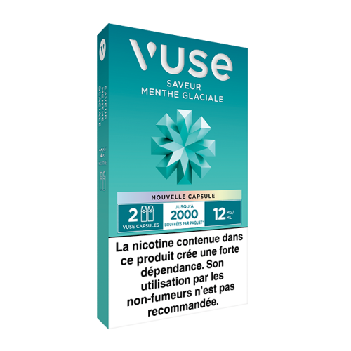 Pods VUSE Menthe Glaciale 2 recharges 6, 12, 18 mg/mL
