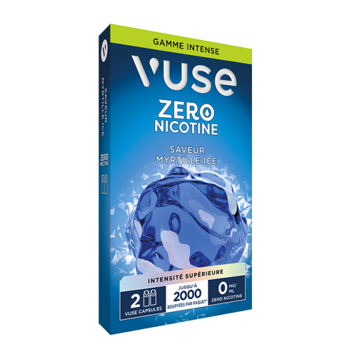 Pods VUSE Myrtille Ice 2 recharges 0, 6, 10, 20 mg/mL