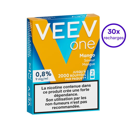 Pack VEEV ONE Mangue 30 recharges 9 mg/mL