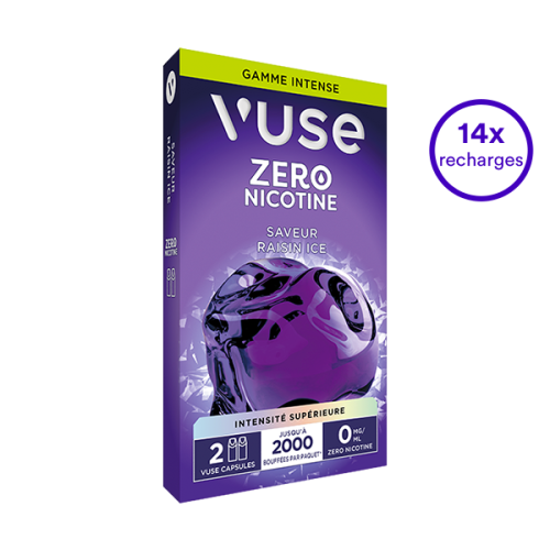 Pack VUSE Raisin Ice 14 recharges 0 mg/mL