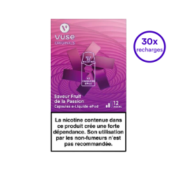 Pack VUSE Fruit de la passion 30 recharges 12 mg/mL