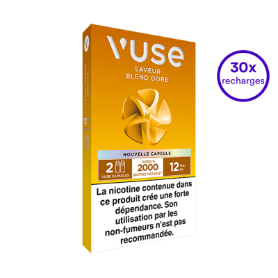 Pack VUSE Blend doré 30 recharges 12 mg/mL