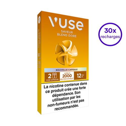 Pack VUSE Blend doré 30 recharges 12 mg/mL