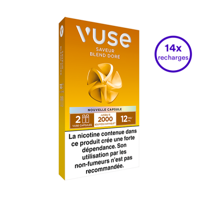 Pack VUSE Blend doré 14 recharges 12 mg/mL