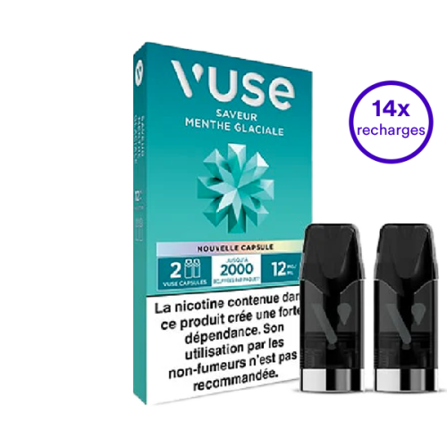 Pack VUSE Menthe glaciale 14 recharges 12 mg/mL