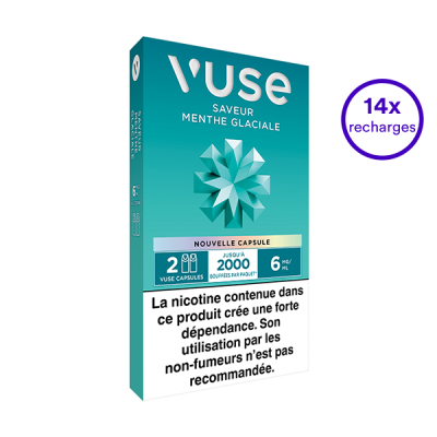 Pack VUSE Menthe glaciale 14 recharges 6 mg/mL