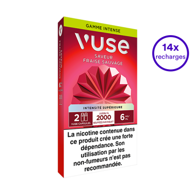 Pack VUSE Fraise sauvage 14 recharges 6 mg/mL