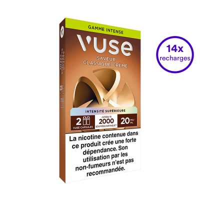 Pack VUSE Classique Crème 14 recharges 20 mg/mL