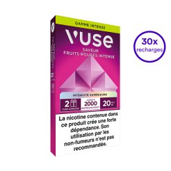 Pack VUSE Fruits rouges Intense 30 recharges 20 mg/mL