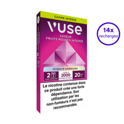 Pack VUSE Fruits rouges Intense 14 recharges 20 mg/mL