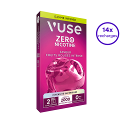 Pack VUSE Fruits rouges Intense 14 recharges 0 mg/mL