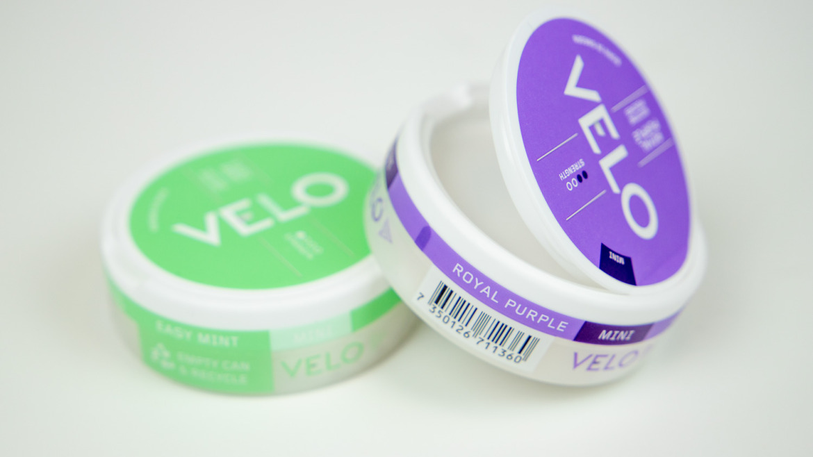 Test : Les nicotine pouches VELO Mini Easy Mint et Mini Royal Purple